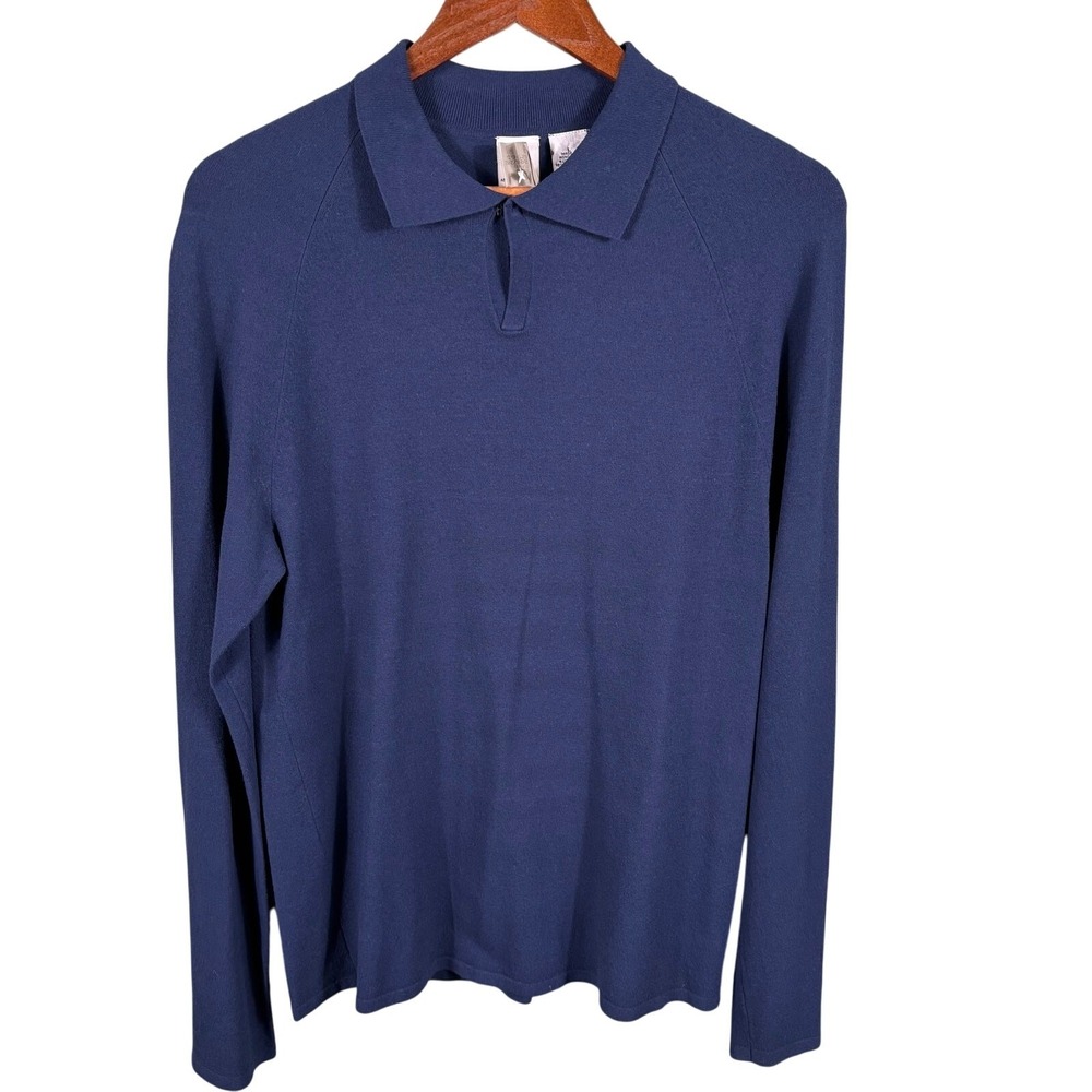 Armani Exchange Sweater Men's Size Large Blue Pullover Long‎ Sleeves Rayon Blend